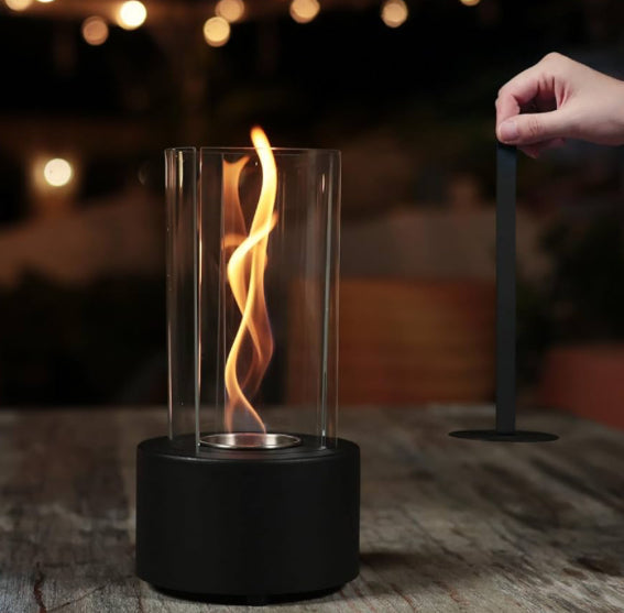 Black Tabletop Fire Bowl