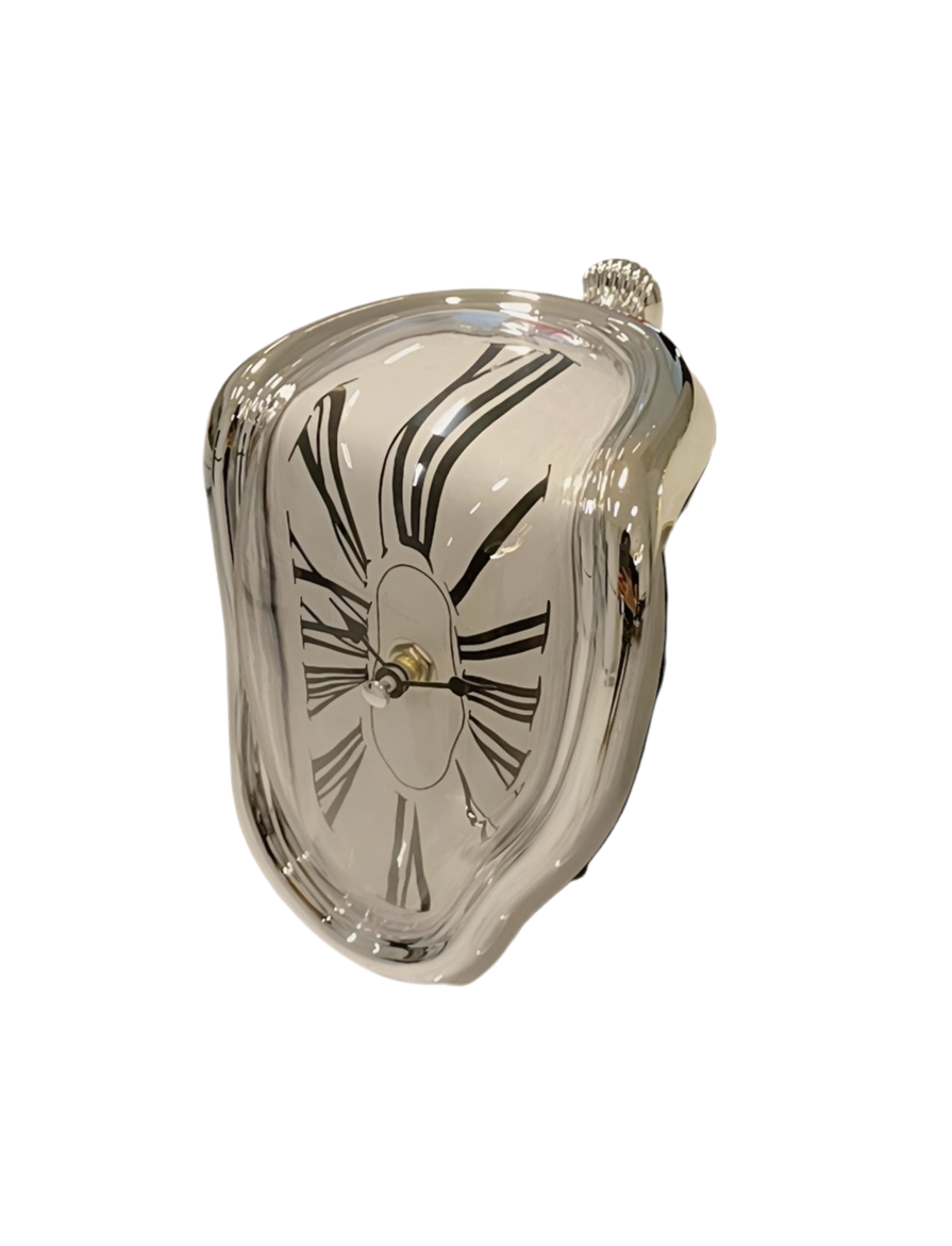 Silver Melting Clock