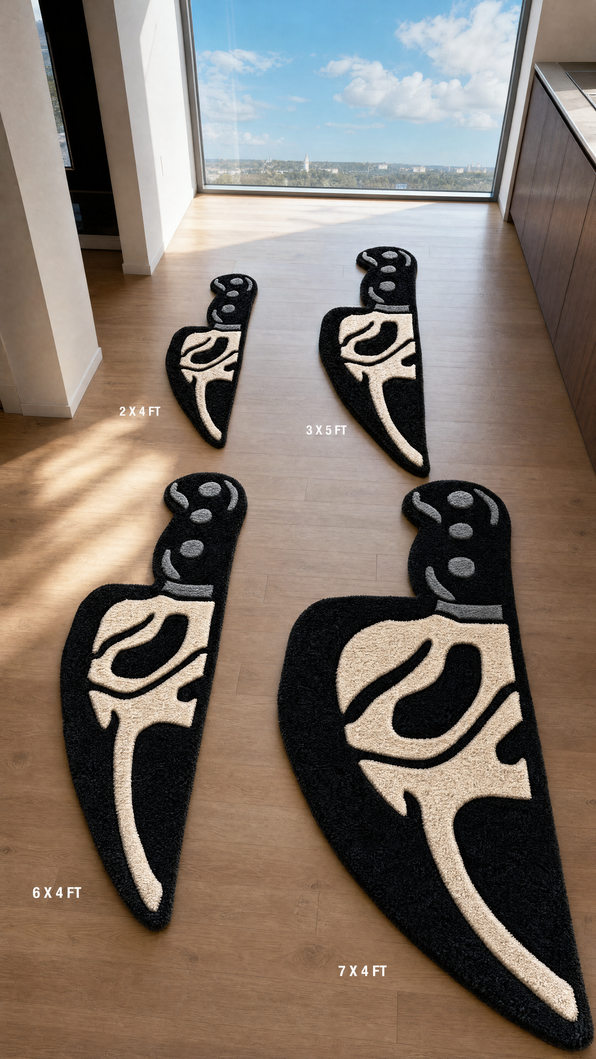 Slasher Mask Knife Rug