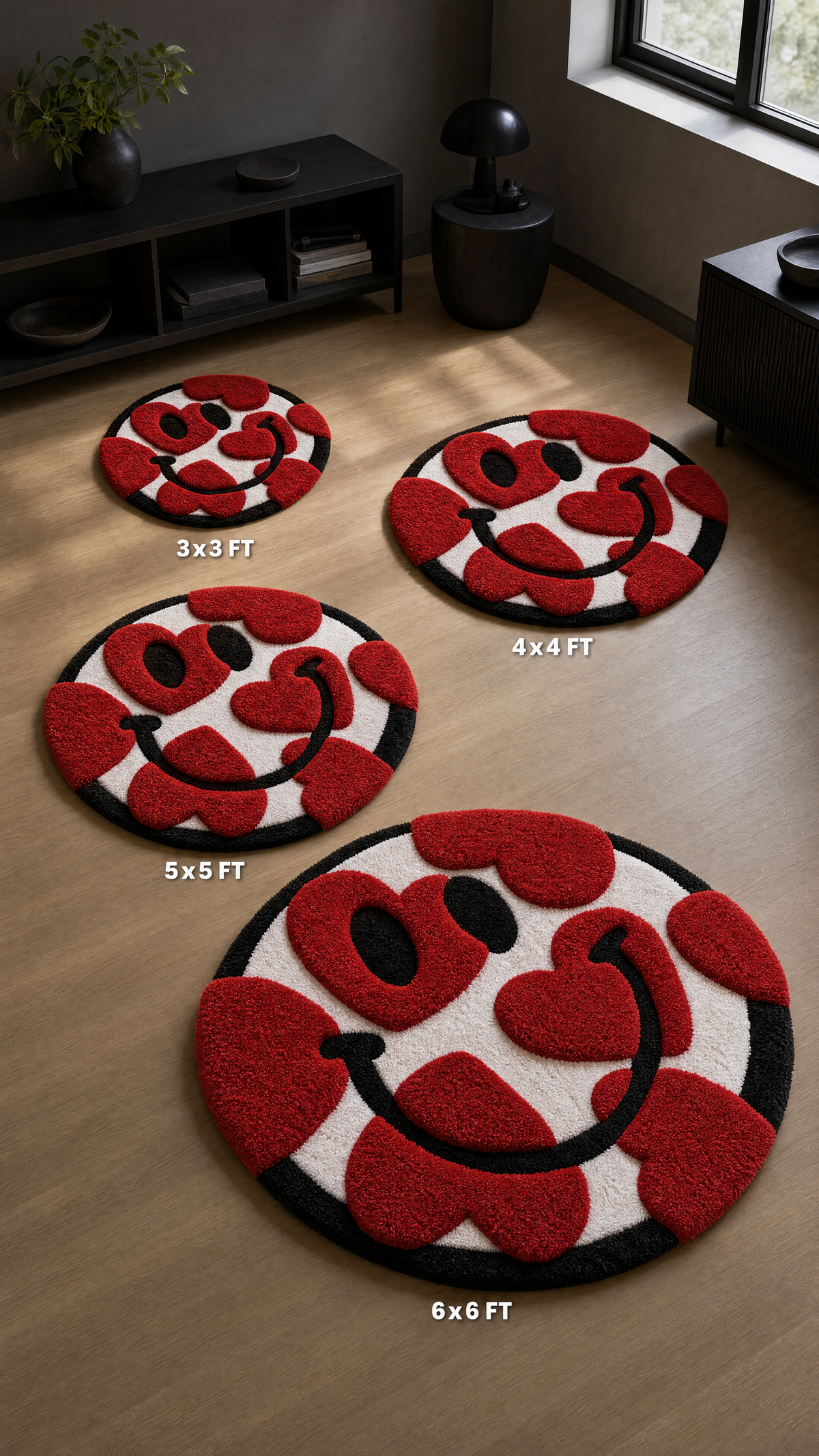 Heart Smiley Rug