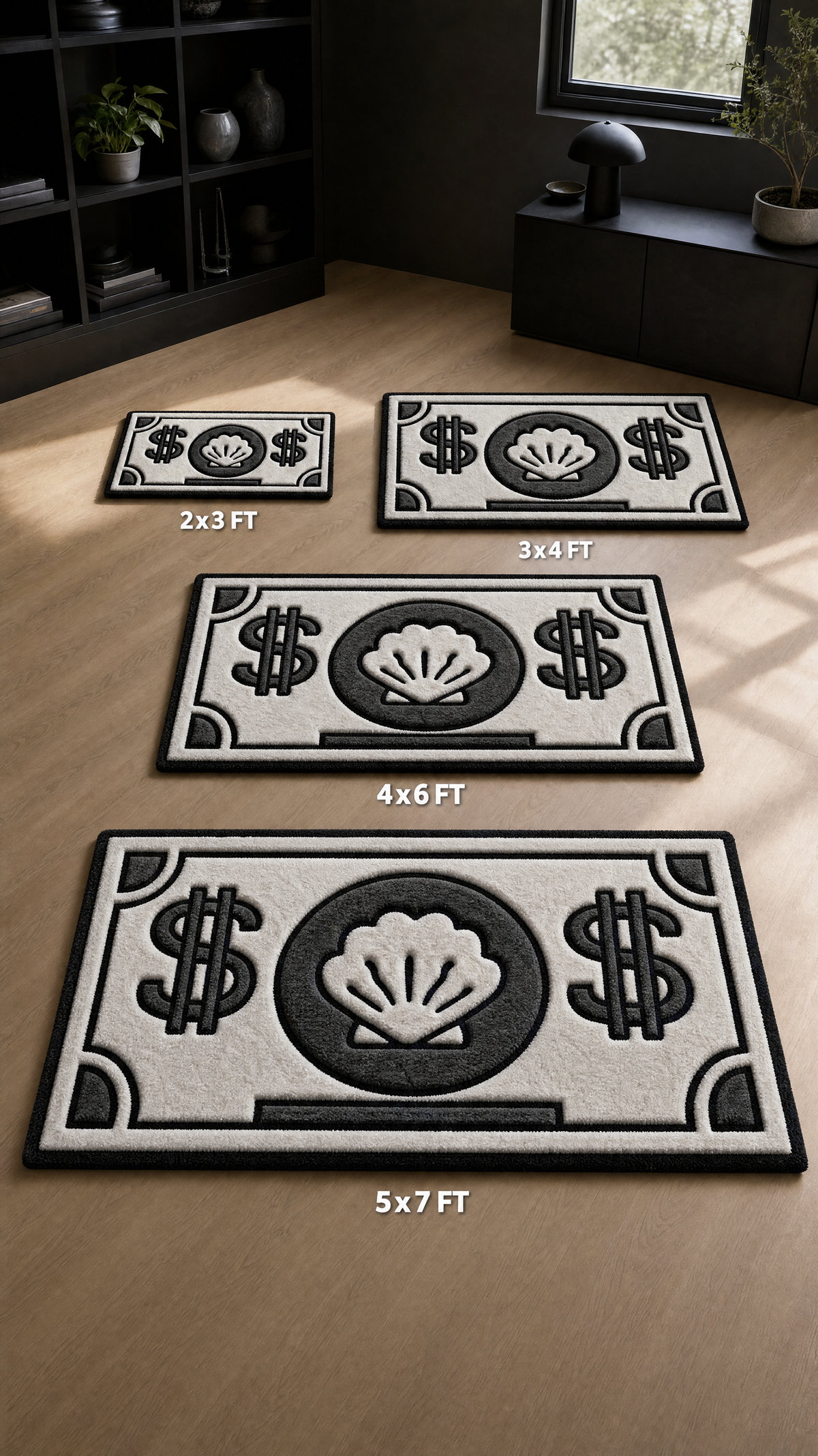 Dollar Bill Emblem Rug
