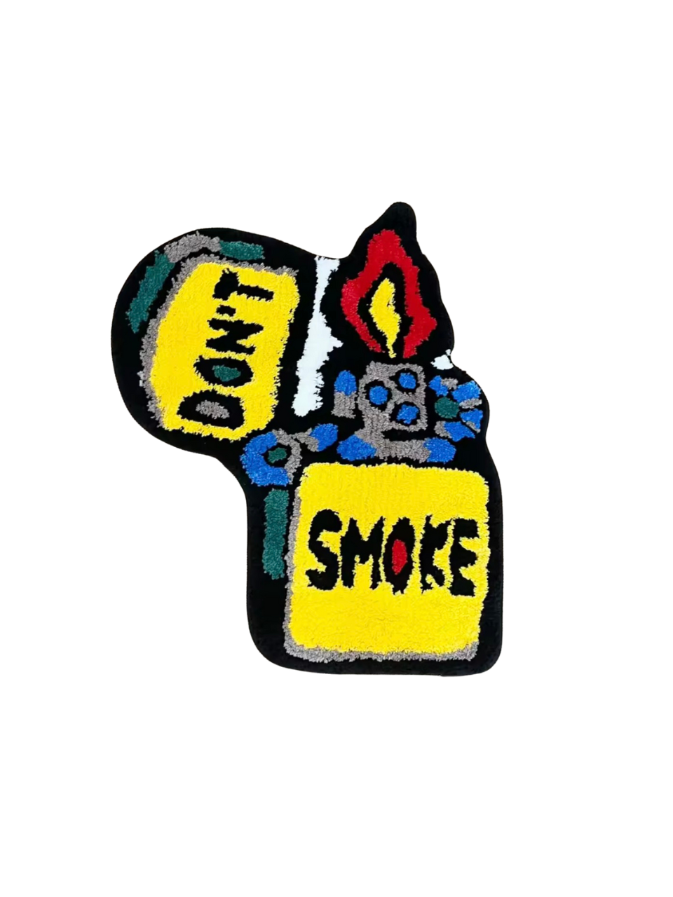 Yellow Lighter Flocking Rug
