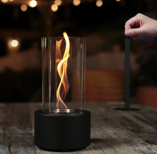 Black Tabletop Fire Bowl