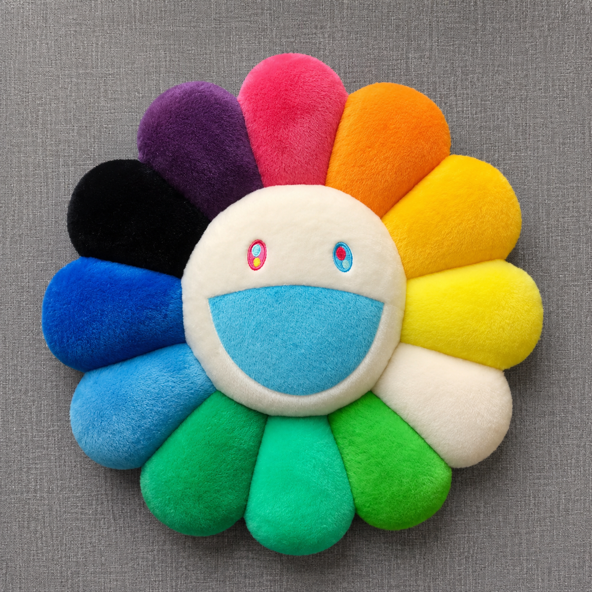 Rainbow Daisy Plush Pillow