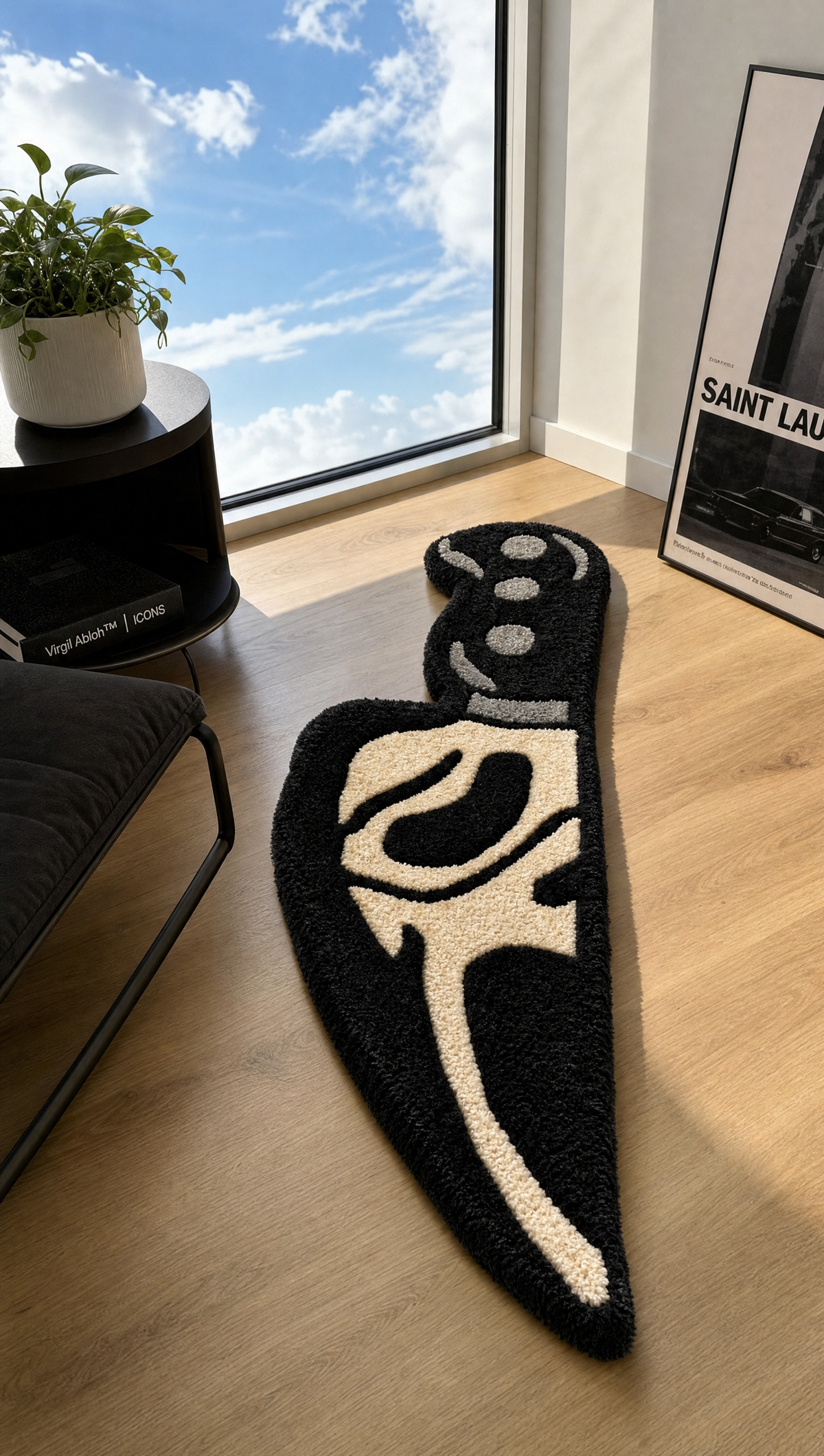 Slasher Mask Knife Rug