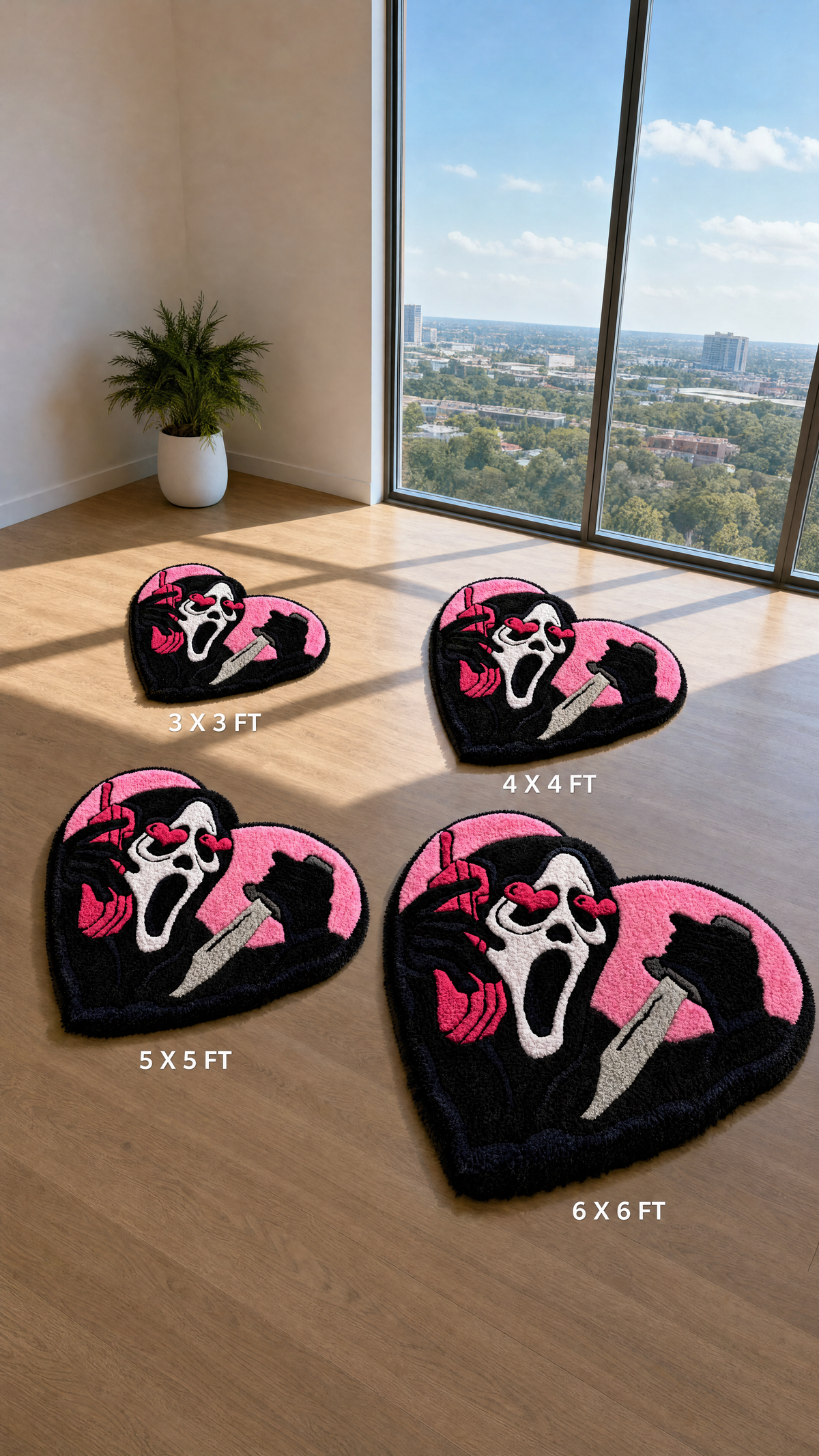 Heart Mask Rug