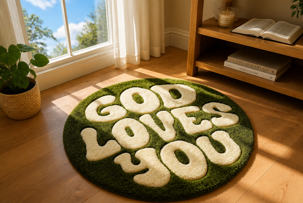 God Loves You Rug