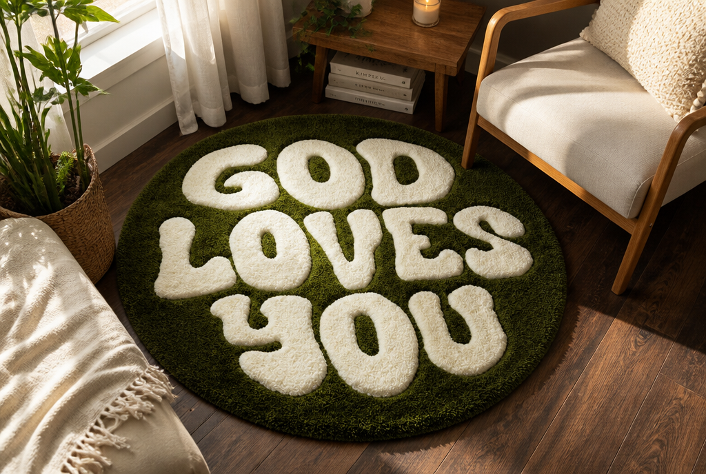 God Loves You Rug